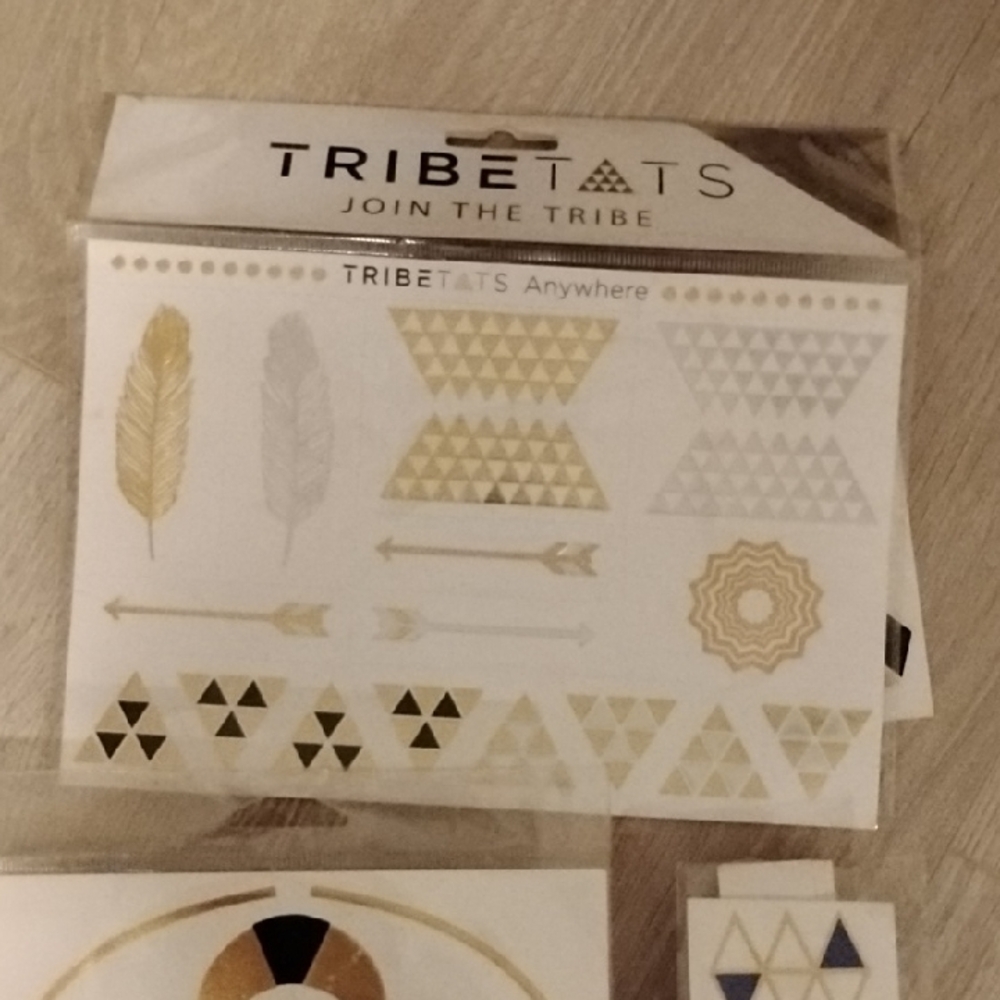TribeTats Metallic Temporary Tattoos 3 Packs!